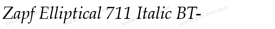 Zapf Elliptical 711 Italic BT字体转换